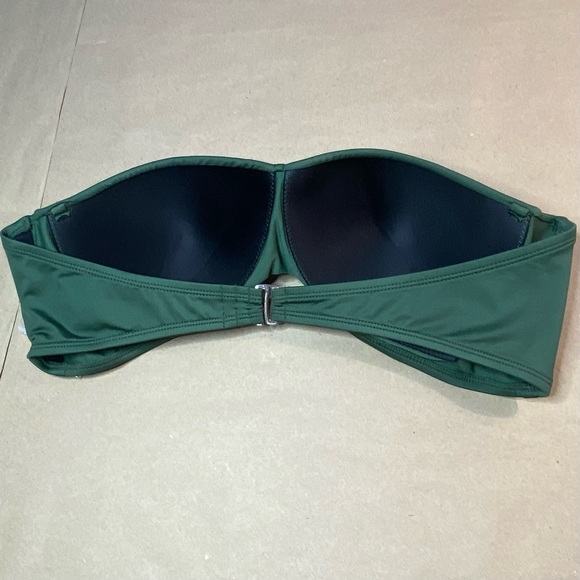 Twist bandeau bikini top deep green - Picture 3 of 10